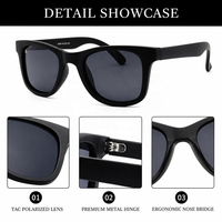 Lunettes de soleil polarisées carrées de luxe, monture PC, verres TAC, UV400, lunettes de soleil rétro tendance pour hommes et femmes, monture complète classique