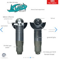 Ponceuse à air de style japonais de qualité supérieure NRS, haute efficacité, 0,6 MPa, outils pneumatiques pour l'entretien