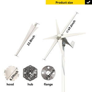 छोटे विंडमिल टरबाइन बिजली जनरेटर पूरा किट 600w 24v 48v 3 ब्लेड के साथ डायनमो MPPT प्रभारी नियंत्रक आर. वी. नौका खेत - Product Image 6