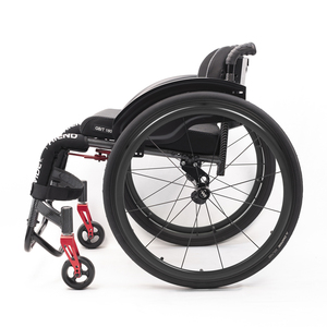 Fauteuil roulant manuel de conception portable Fauteuil roulant sportif en alliage d'aluminium Fauteuil roulant léger en grain de carbone. - Product Image 4