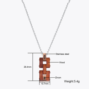 Fabricación OEM/ODM, Collar de Acero Inoxidable 316, Colgante de Madera Impermeable, Joyería, Decoración para Espejo Retrovisor de <span class=keywords><strong>Coche</strong></span> - Product Image 3
