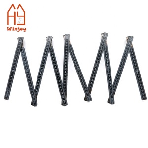 Herramienta de medida plegada 2 metros <span class=keywords><strong>10</strong></span> pliegues bolsillo Color negro <span class=keywords><strong>regla</strong></span> plegable de madera CMYK logotipo completo <span class=keywords><strong>regla</strong></span> alemana junta de Metal precio barato - Product Image 3
