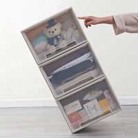 Boîte de rangement étanche pour la maison conteneur poubelle coffre pour enfants jouets porte-serviettes type tiroir bébé casier combinaison armoire