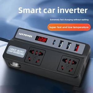 कार इन्वर्टर चार्जर dc12v/24v से dc110v/220v सॉकेट पावर इन्वर्टर एडाप्टर फास्ट चार्जिंग ऑटोमोबाइल इन्वर्टर - Product Image 5
