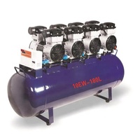 Compresseur d'air silencieux dentaire 10 l/30l, sans huile, 70l/min, action rapide, sans huile