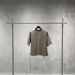 Camiseta de Punto de Manga Corta Básica de Color Sólido Personalizada para Hombre, 100% Algodón, Suave, Transpirable, Antiarrugas, Corte Regular, Verano - Product Image 2