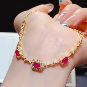 रूबी ब्रेसलेट: एक चमकदार रत्न, विशेष अवसरों के लिए एक आदर्श उपहार के साथ सेट करें और विशेष अवसरों के लिए एक आदर्श उपहार। - Product Image 3