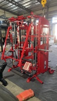 Rack de musculation tout-en-un avec croisement de câbles, combiné pour squats, multifonctionnel pour salle de sport et domicile, machine Smith