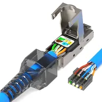 Connecteur RJ45 CAT7 50U sans sertissage, module de réutilisation de câble réseau Cat6A Cat5e, blindé FTP 8P8C, fiche Ethernet CAT7 à sertir