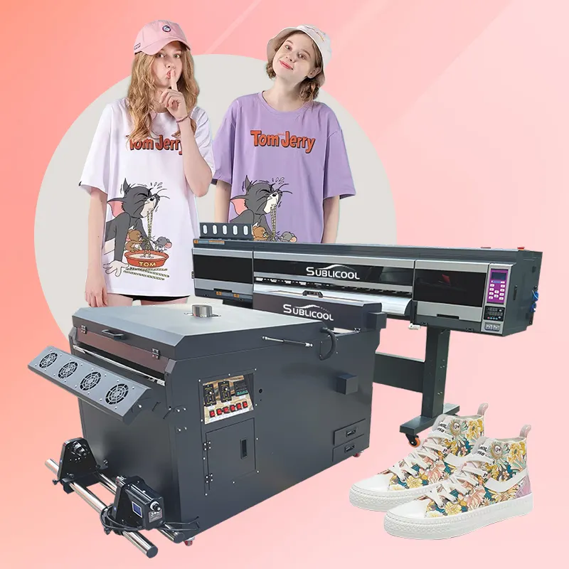 Dtf6002S Double XP600 Têtes 60 cm T-shirt Tissu Autocollant Vêtement Machine D'impression Commerciale DTF Vêtement À Capuche T-shirts Imprimante