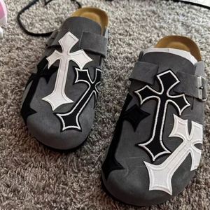 Chaussures décontractées de haute qualité, style tendance, unisexes, dessus en daim, semelle en liège, type <span class=keywords><strong>Birkenstock</strong></span>, pantoufles plateforme - Product Image 1
