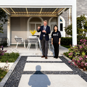 Đôi kim loại mái ngoài trời đồ nội thất gian hàng gazebo hardtop khung nhôm vĩnh viễn muỗi lưới tán gazebo pergola - Product Image 6