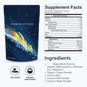 <span class=keywords><strong>Cacao</strong></span> chaud aux champignons, mélatonine, <span class=keywords><strong>cacao</strong></span> céto, <span class=keywords><strong>poudre</strong></span> de <span class=keywords><strong>cacao</strong></span>, reishi, glycine, café aux champignons, 220g/<span class=keywords><strong>sachet</strong></span> - Product Image 6