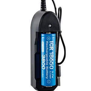 Chargeur de batterie 18650 w, à 1 fente, 3.7v, multifonction, universel, pour lampe de poche