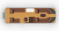 Bateau Ponton de Luxe Certifié CE, Norme USA, pour Ski Nautique et Sports de Vitesse, Avec Moteurs Hors-Bord, à Vendre