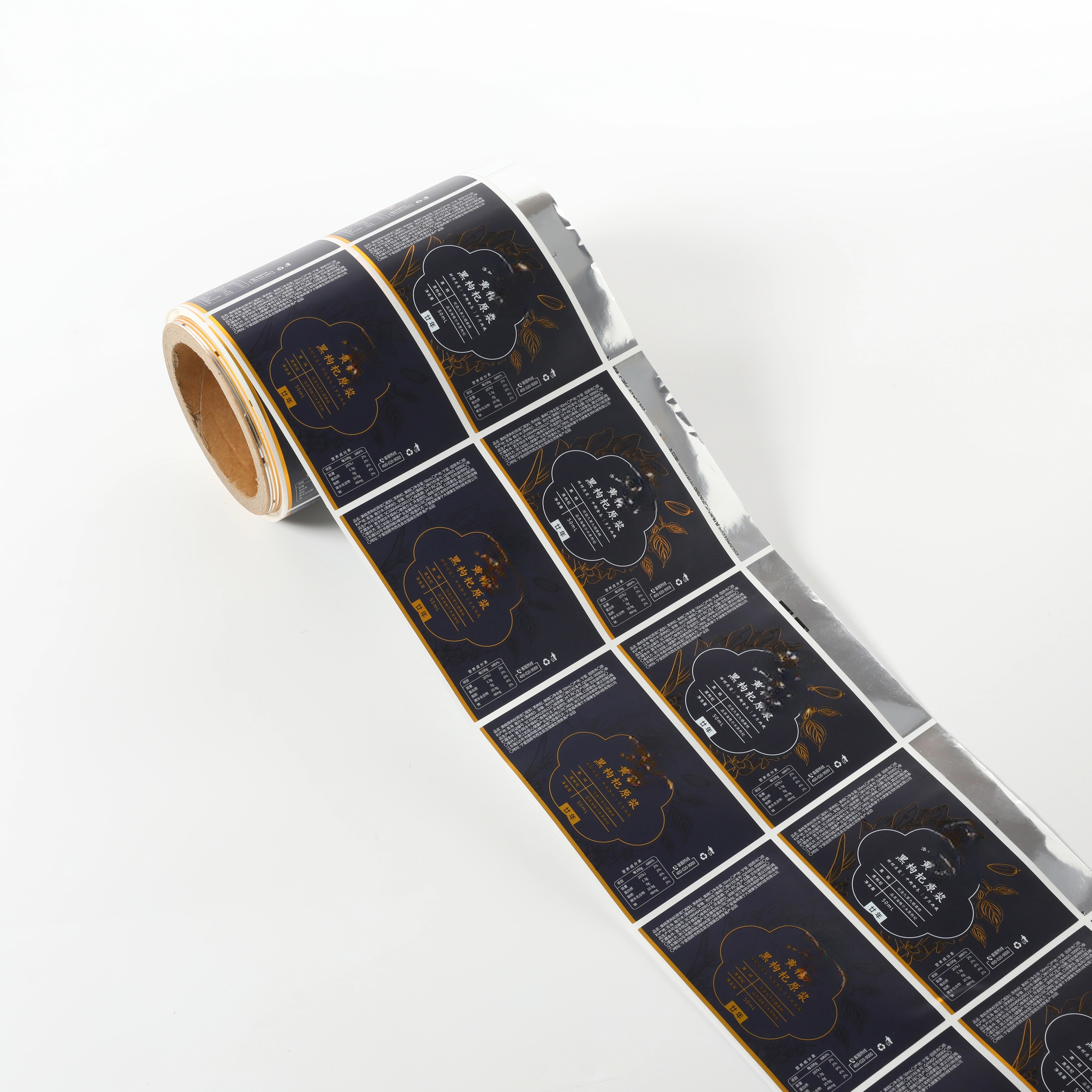 Custom Waterproof PVC Roll Label Stickers Self-Adhesive Business Logo Packaging Labels for Food