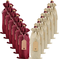 Sac en lin à cordon de serrage pour emballage cadeau, logo personnalisé, vente en gros, respirant, durable, pochette naturelle pour cadeaux, directement de l'usine