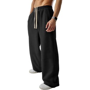 Pantalones Deportivos Holgados para Hombre FOXA, Corte Ancho, con Cordón y Bolsillos, Estilo Casual Y2K, Material Elástico de Algodón y Spandex - Product Image 1