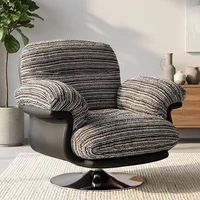 Fauteuil ergonomique rétro en PU motif cachemire avec dossier, mobilier artistique de designer antique pour salon, balcon et petits espaces