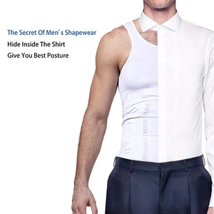 Hot Bán Người Đàn Ông Của Cơ Thể Giảm Béo Shapewear Corset Tập Thể Dục Nén Tank Top Mens Cơ Thể Shaper Vest - Product Image 5