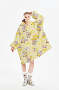 Sweat-shirt géant personnalisable à capuche, en flanelle, en molleton, grande taille, vêtement de maison, - Product Image 6