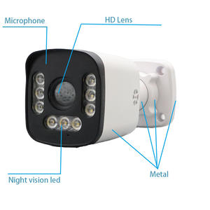 Kit de caméra de sécurité réseau AHD CCTV TSEye avec vision nocturne couleur, filtre IR, 4 canaux, 2MP, XVR, extérieur, IP67, étanche, caméra IP Bullet - Product Image 3
