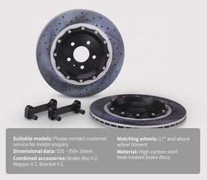 Disco de freno de carreras de actualización de Rotor ranurado perforado personalizado 18 pulgadas 325/355*22mm disco para Audi B8 B9 Honda Civic tipo R Range Rover - Product Image 5