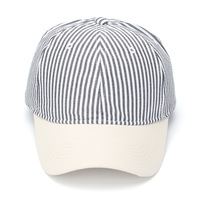 Gorra de béisbol estilo coreano con rayas verticales, diseño fresco con bloques de color, visera suave, protección solar, tipo Dad Trucker, para golf, para hombres y mujeres
