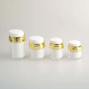 Botella de Crema Recargable de Plástico PP Blanco y Dorado de Lujo de 30-100 ml con Bomba Sin Aire, Suministro al por Mayor - Product Image 3