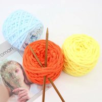 Chenille Wool Knitting 100% Polyester Yarn Single Strand Medium Coarse Wool Ball Hand Scarf Carpet
