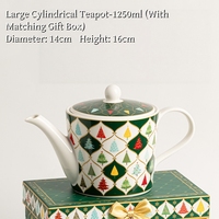 Ensemble de tasses à café en céramique rétro de luxe pour Noël, ensemble de tasses à thé de l'après-midi de haute qualité pour décorations de fêtes