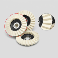 Disques à lamelles en maille haute densité de 100 mm, 115 mm, 125 mm pour meuleuse d'angle, disque de polissage de pierre avec conception en laine et en page
