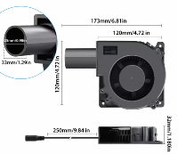 WELLSUNFAN EC 12032 Micro Blower CPU Cooler Fan 100-240V PBT Centrifuge pour Intel Processor Socket Industrial Smart Toilet
