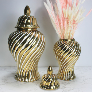 Jarrón de Flores Nórdico Clásico para Hotel, Jarrón de Jengibre de Porcelana para Decoración del Hogar, Jarrón de Cerámica para Flores Artificiales - Product Image 3
