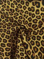 Tissu imprimé léopard 100% coton 21s 135GSM, textile à motif animal imprimé numériquement pour chemise et robe