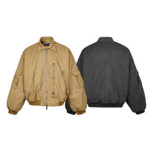 Chaqueta Bomber MA1 de Alta Calidad para Hombre, Estilo Vintage, Teñida, Gruesa y Cálida para Otoño <span class=keywords><strong>e</strong></span> Invierno, con Patrón de Corazón - Product Image 4