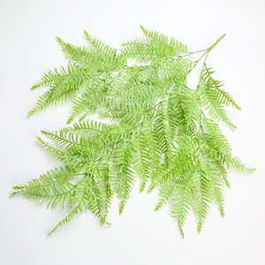 Artificial Fern Vines Green Plastic <b>Wall</b> Hanging Bouquet Minimalist Style <b>Decor</b> - Product Image 5