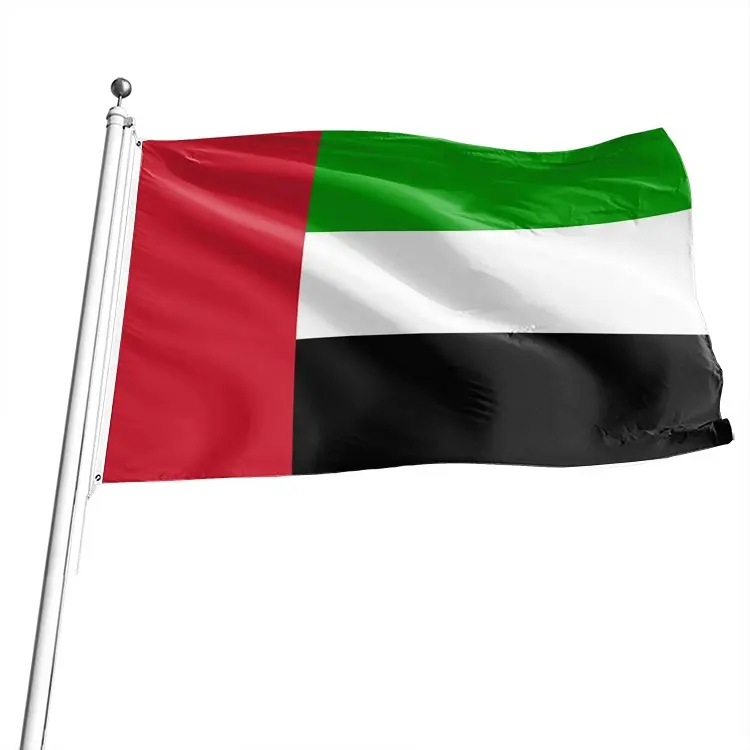 Nationale Vlaggen Van Verschillende Landen Zwart Groene Rode Vlag, Custom Midden-Oosten Vlag