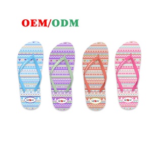 รองเท้าแตะแฟชั่นผู้หญิงแบบมีสายคาดส้น  ลายโบฮีเมียนน่ารัก  ทำจากโฟม PE รีไซเคิลได้  รองเท้าชายหาด  รับทำโลโก้ตามสั่ง Nicecin - Product Image 1