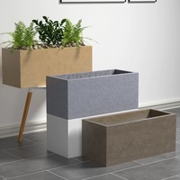 Jardinière rectangulaire grande et profonde pour balcon extérieur, légumes, design moderne et simple