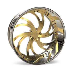 RCSR Llantas de 26 Pulgadas Cromadas con Borde Profundo, Rueda Forjada de 2 Piezas 5x114.3 5x120 5x130 para Autos Deportivos Chevy - Product Image 3