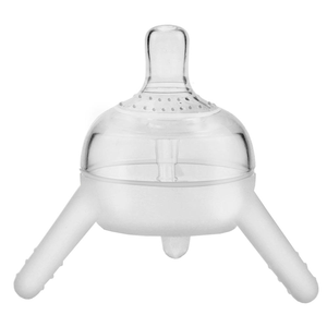 थोक बीपा-मुक्त सिलिकॉन पीप बेबी फीडिंग बोतल 0-12 महीने के सुरक्षित एंटी-कोलिक वाइड-माउथ हैंडल प्रिंट बेबी प्रशिक्षण - Product Image 6