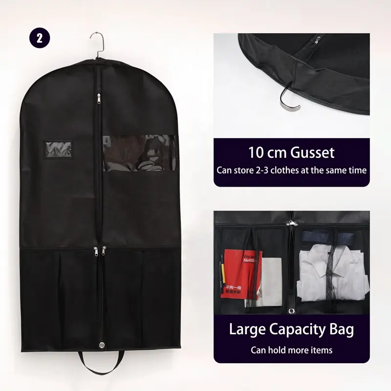 गर्म बेच शैली गैर बुना सूट कवर परिधान बैग बड़ी क्षमता नृत्य पोशाक के लिए बैग ले जाने के लिए Foldable ई-वाणिज्य खुदरा