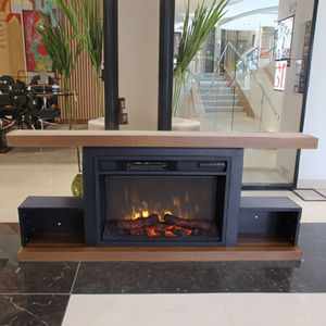 1500 डब्ल्यू फ्रीस्टैंडिंग इलेक्ट्रिक फायरप्लेस हीटर धातु डिजाइन रिमोट नियंत्रित एक ++ ऊर्जा दक्षता नेतृत्व वाली लौ इनडोर घर - Product Image 3