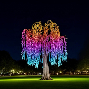 Fabricant direct, arbre de Noël extérieur personnalisé avec éclairage LED RGB à pixels, indice de protection IP65, garantie 1 an - Product Image 1