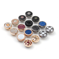 Jinyi Bouton Usine Personnalisé 12mm Carré Rond Bouton-Pression Métal Alliage de Zinc Logo Motif Personnalisé Thobe Boutons à Pression pour Vêtements