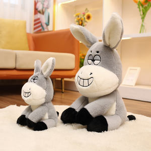 Animal en peluche-Compagnon réconfortant-Animal en peluche ultra doux Animaux de <span class=keywords><strong>la</strong></span> <span class=keywords><strong>ferme</strong></span>-25cm assis âne mignon - Product Image 3