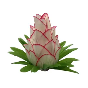 Fabrika ucuz fiyat özel ev dekor çiçekler yaprakları yapay Lotus lamba simülasyon çiçek