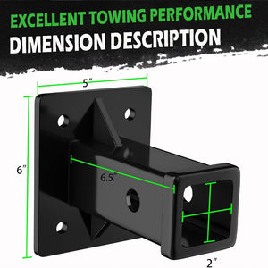 AMBITION Plaque de récepteur d'attelage à ouverture de 2 pouces, conception à fixation par boulons avec verrou <span class=keywords><strong>antivol</strong></span>, montage mural et fixation sur pare-chocs - Product Image 6