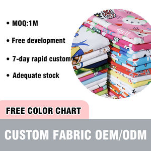 Kain Katun Poplin Lembut dan Bernapas dengan Cetakan Kartun untuk Gaun dan Celana Piyama Tersedia untuk Pembelian Segera - Product Image 2